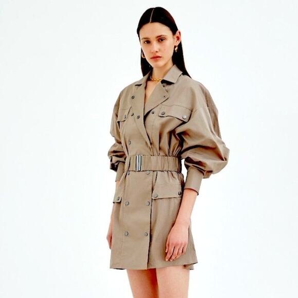 NWT C/MEO COLLECTIVE ENTAIL DRESS SAGE- 4 - Picture 1 of 12